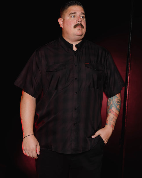 DARKNESS BAMBOO SHORT SLEEVE BUTTON UP - MENS